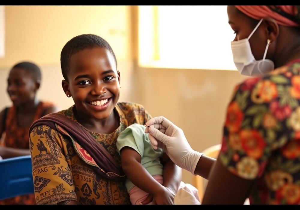 Séance de vaccination d'un enfant