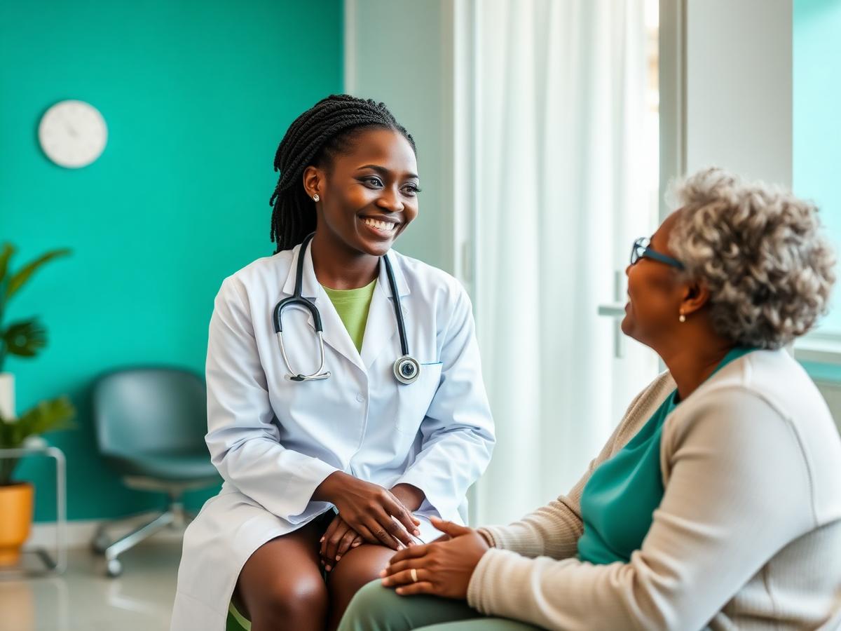 Médecin de l'IHS en consultation avec une patiente